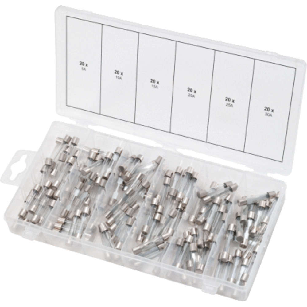 Assortiment de fusibles verres, 120 pcs KS TOOLS - 970.0270