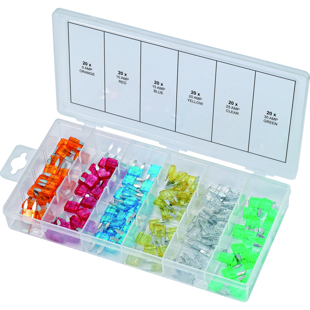 Assortiment de mini-fusibles 120 pcs KS TOOLS - 970.0280