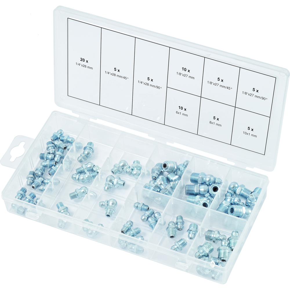 Assortiment de graisseurs métriques et pouces 70 pcs KS TOOLS - 970.0360
