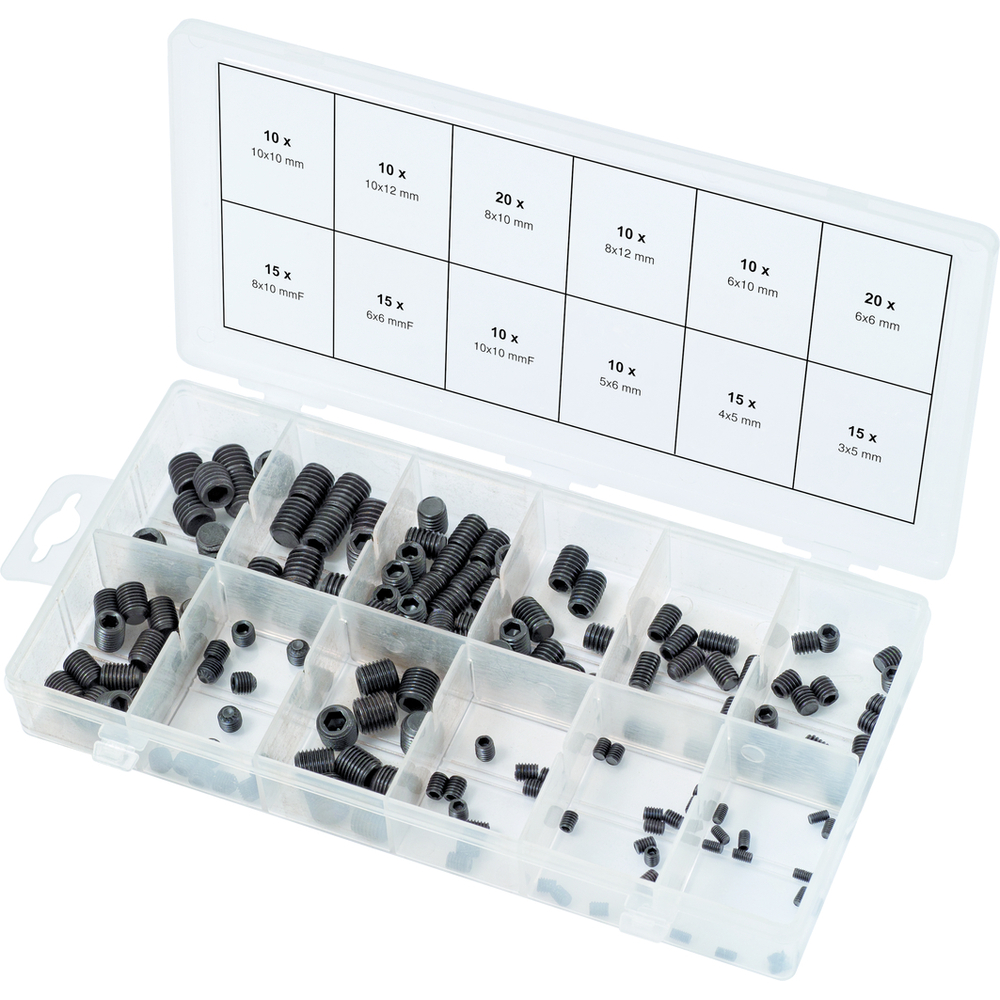 Assortiment de vis sans tête 160 pcs KS TOOLS - 970.0400