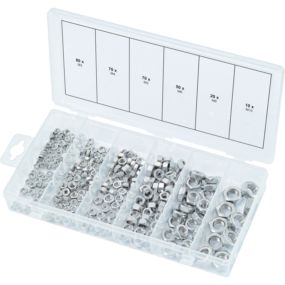 Assortiment d'écrous en inox, 300 pcs KS TOOLS - 970.0450