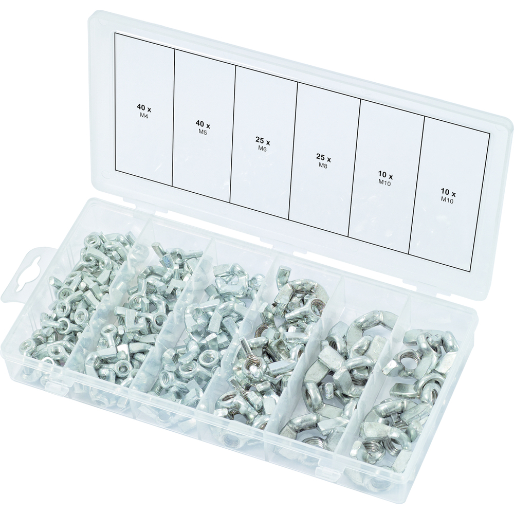 Assortiment d'écrous papillon 150 pcs KS TOOLS - 970.0470