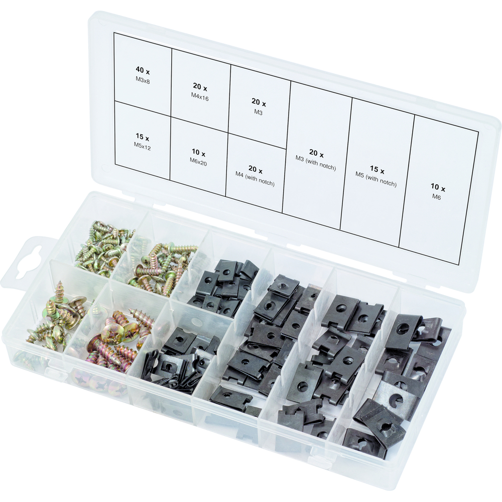 Assortiment de vis et d'écrous cage 170 pcs KS TOOLS - 970.0530