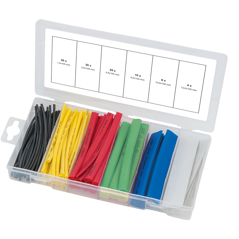 Assortiment de gaines thermo-rétractables 100 pcs KS TOOLS - 970.0540