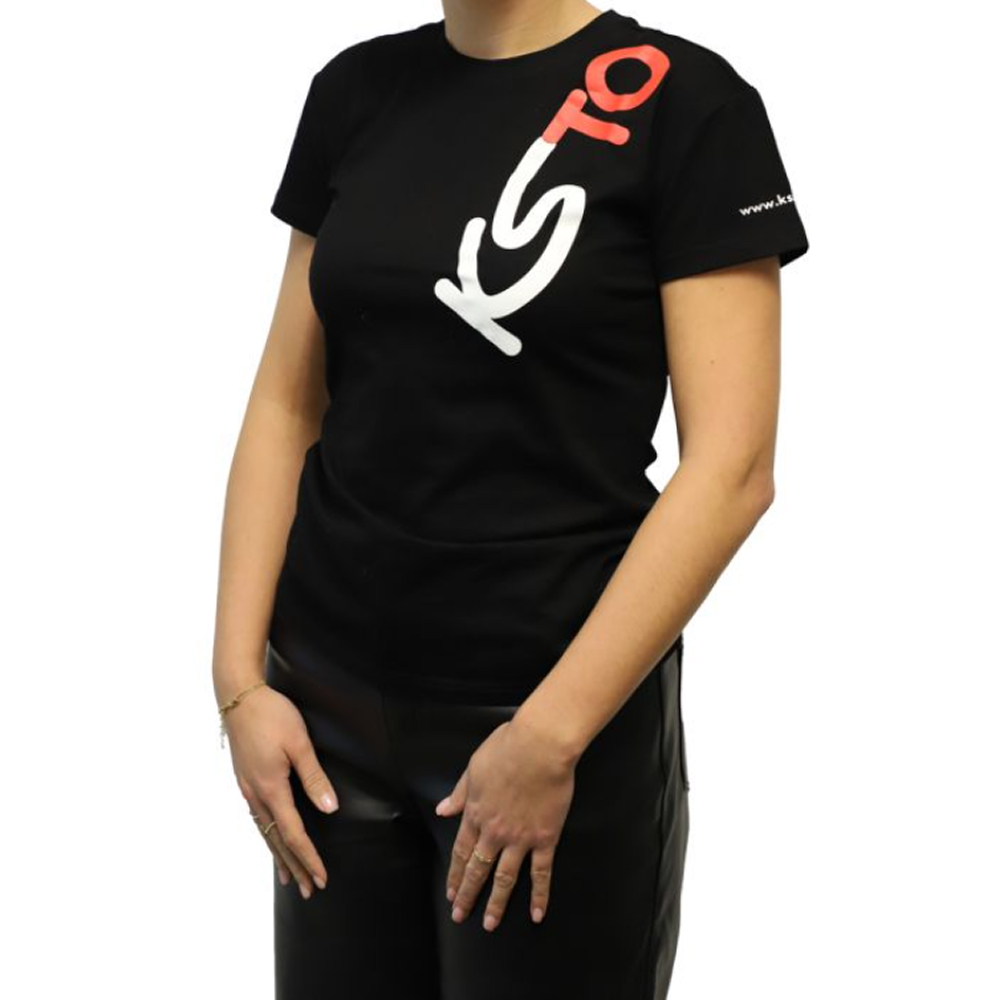 T-shirt femme 100 % coton noir - KS TOOLS