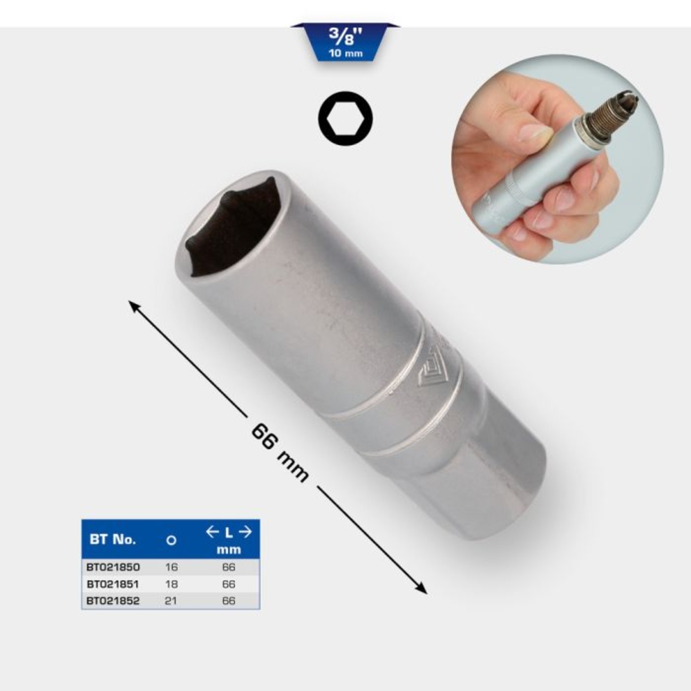 Douille pour bougies d’allumage 3/8