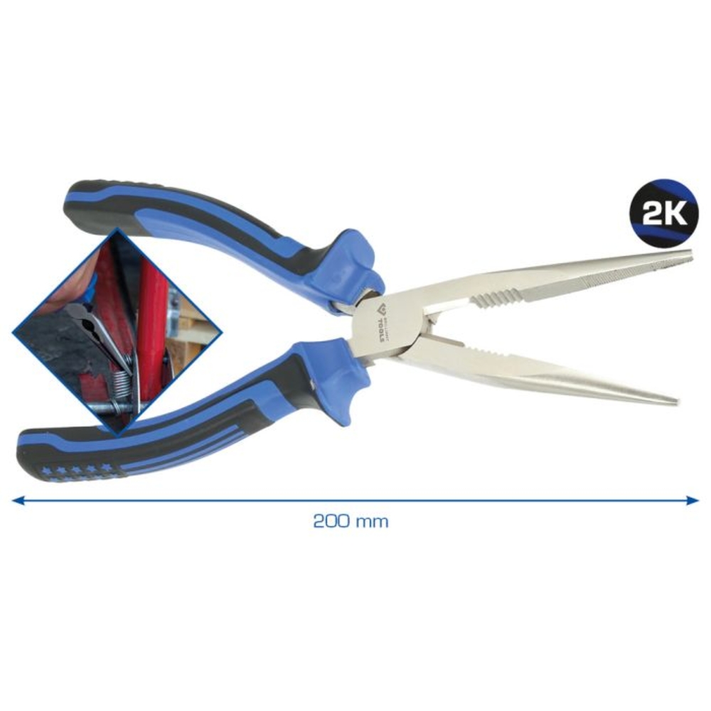 Pince à bec demi-rond L200mm BRILLIANT TOOLS - KS TOOLS - BT062900