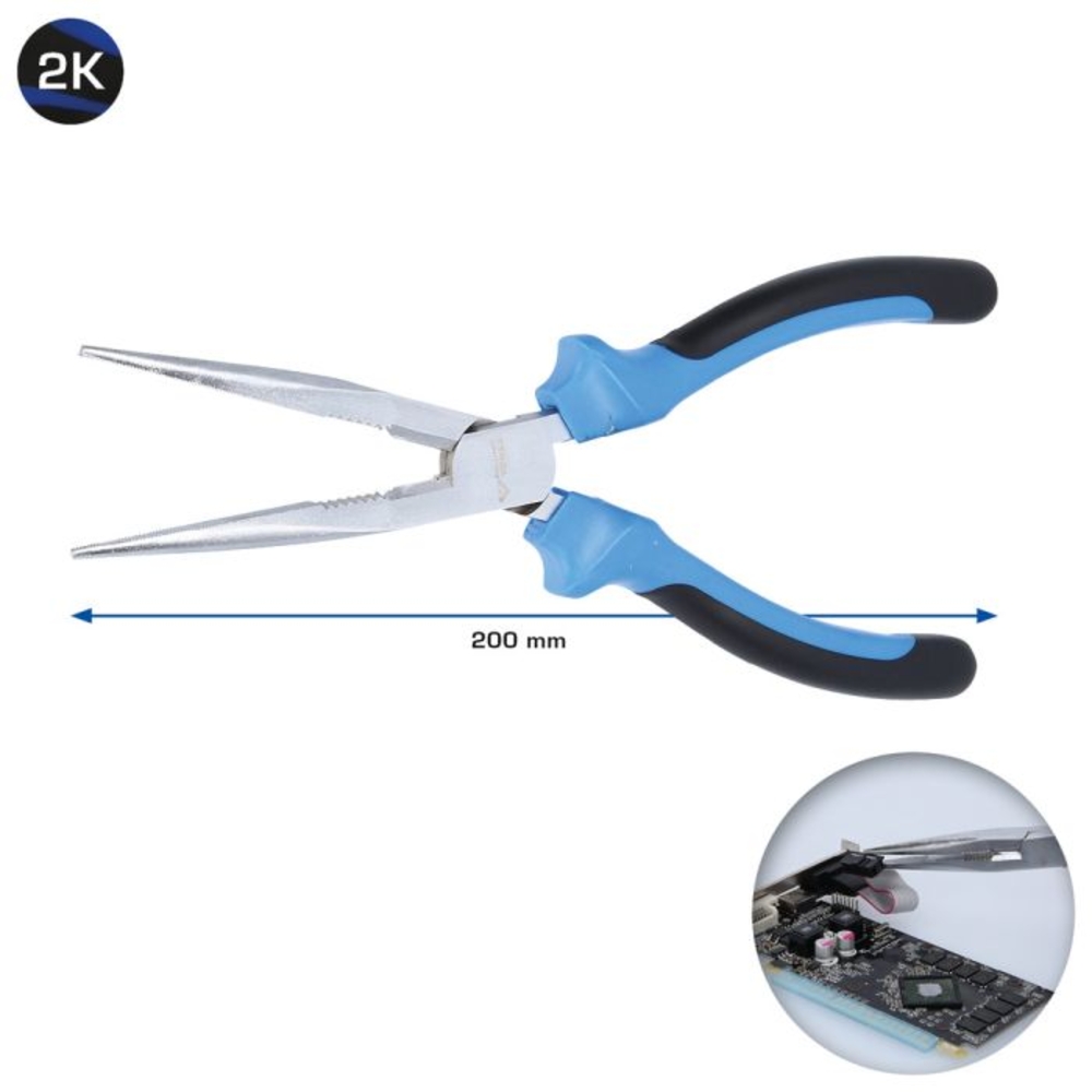 Pince à bec demi-rond L200mm BRILLIANT TOOLS - KS TOOLS - BT062901