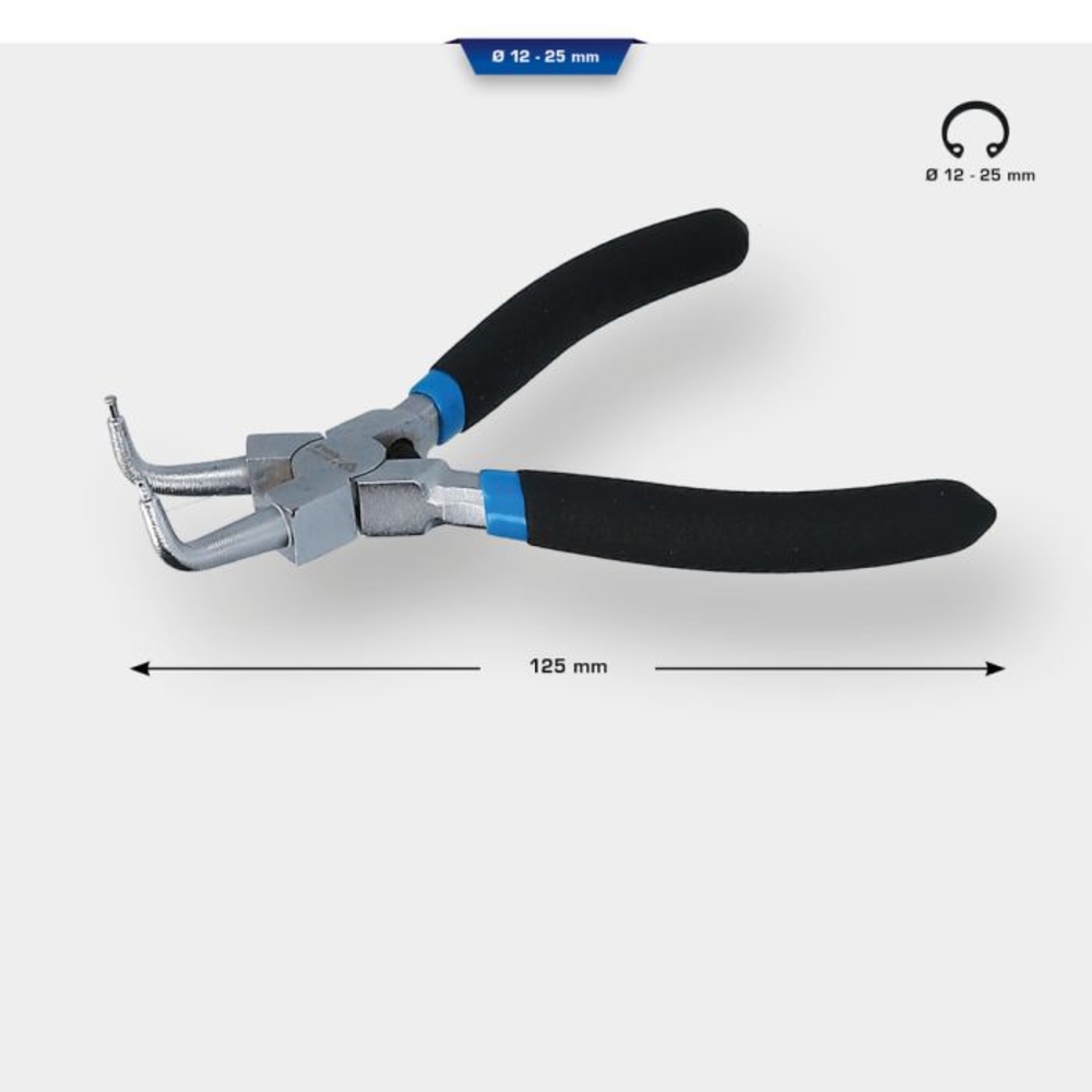 Pince à circlips intérieur coudée L125mm BRILLIANT TOOLS - KS TOOLS - BT067008