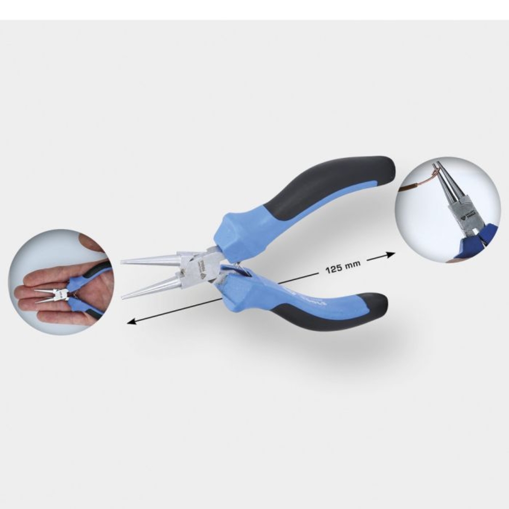 Pince électronique à bec long rond lisse L125mm BRILLIANT TOOLS - KS TOOLS - BT067608