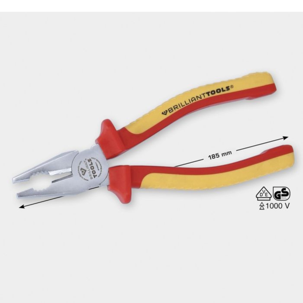 Pince universelle isolée L185mm BRILLIANT TOOLS - KS TOOLS - BT068011