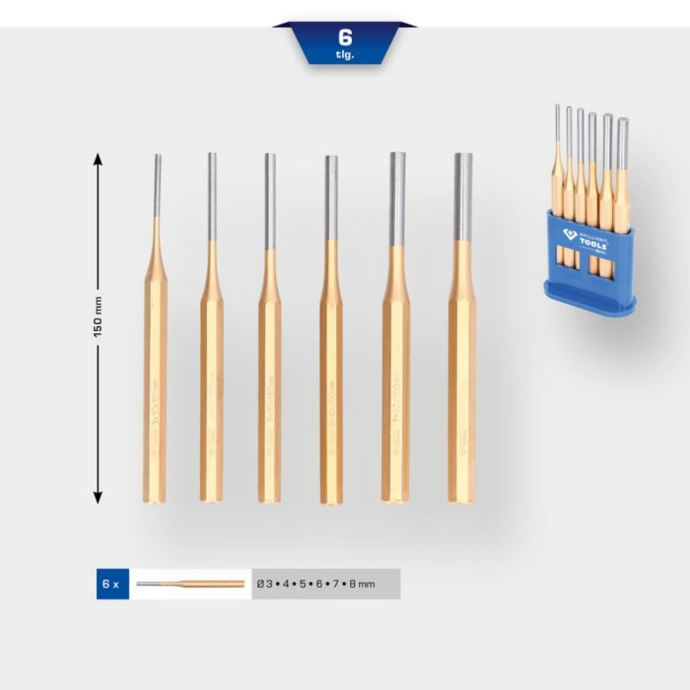 Jeu de chasse-goupilles 6 pcs BRILLIANT TOOLS - KS TOOLS - BT085070