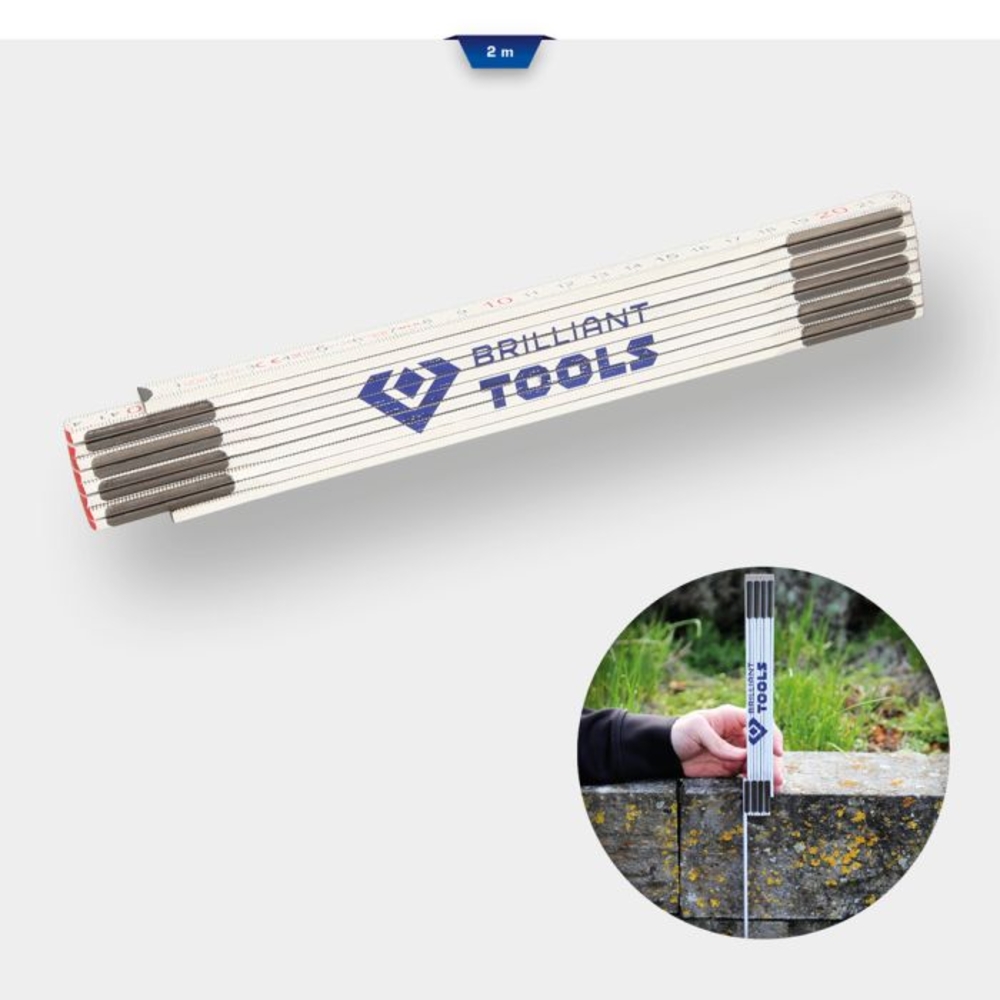 Mètre pliant en bois L2m BRILLIANT TOOLS - KS TOOLS - BT110900