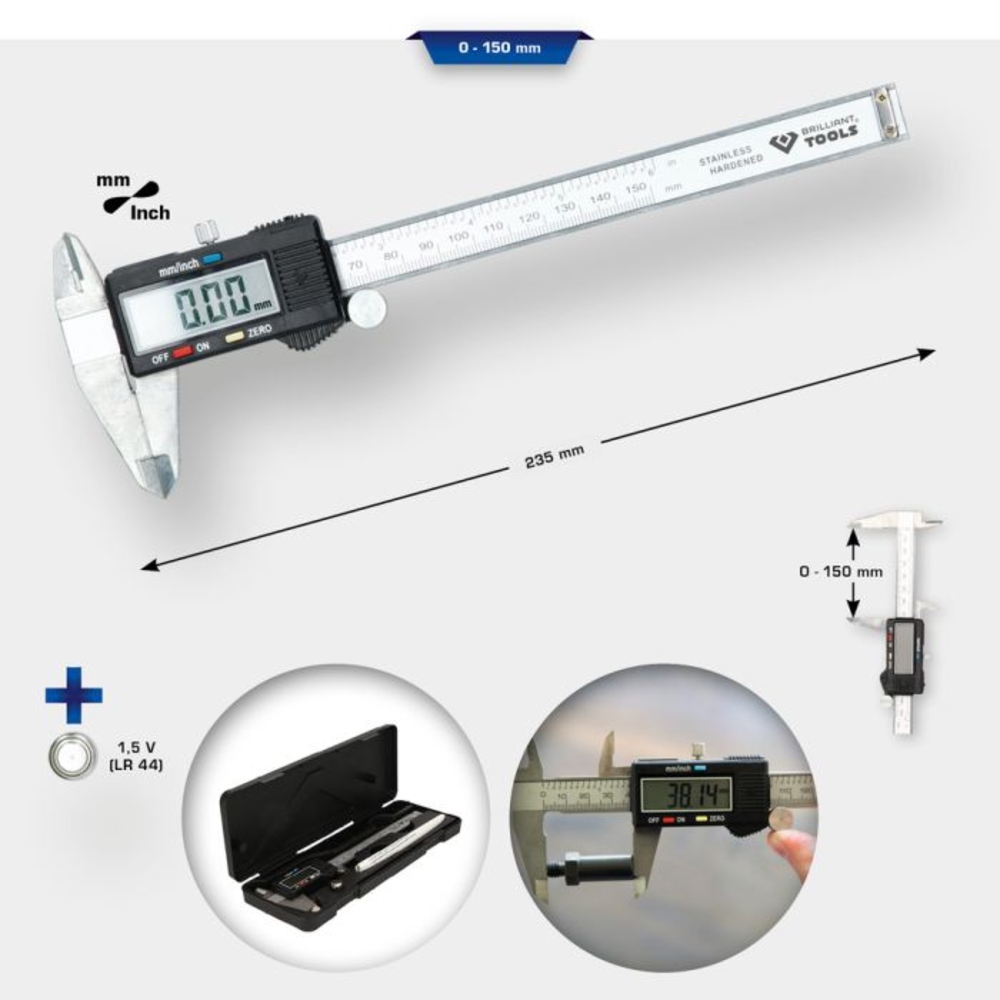 Pied à coulisse digital BRILLIANT TOOLS - KS TOOLS - BT114900
