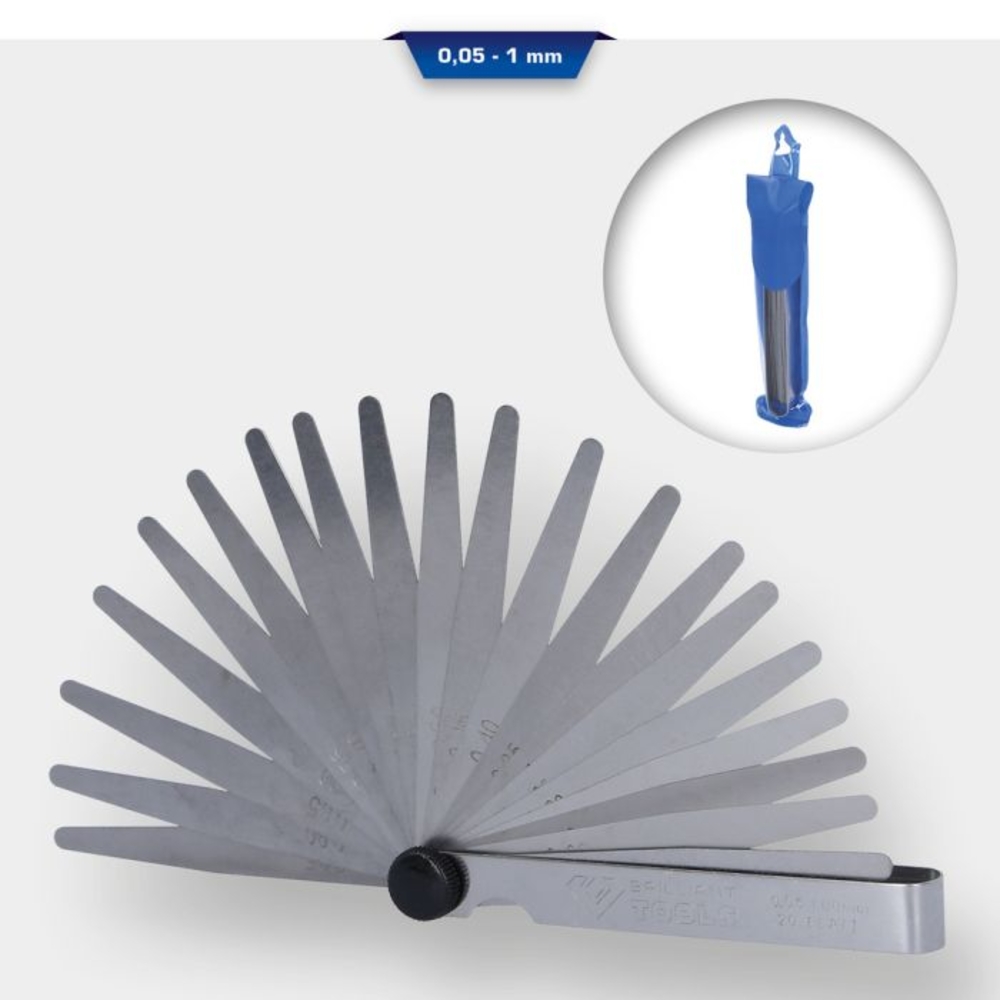 Jauge d’épaisseur 0,05 - 1mm BRILLIANT TOOLS - KS TOOLS - BT114901