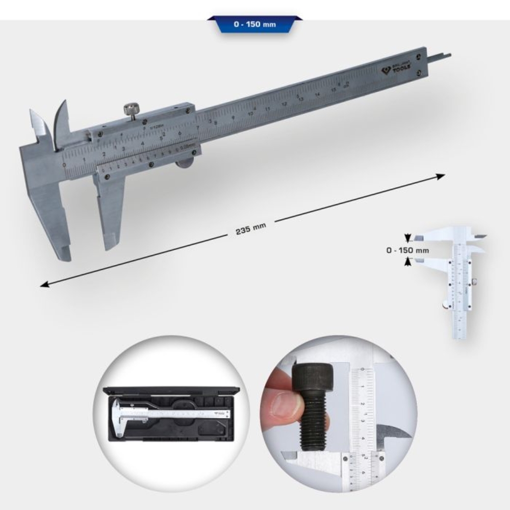 Pied à coulisse 0 - 150mm BRILLIANT TOOLS - KS TOOLS - BT114902