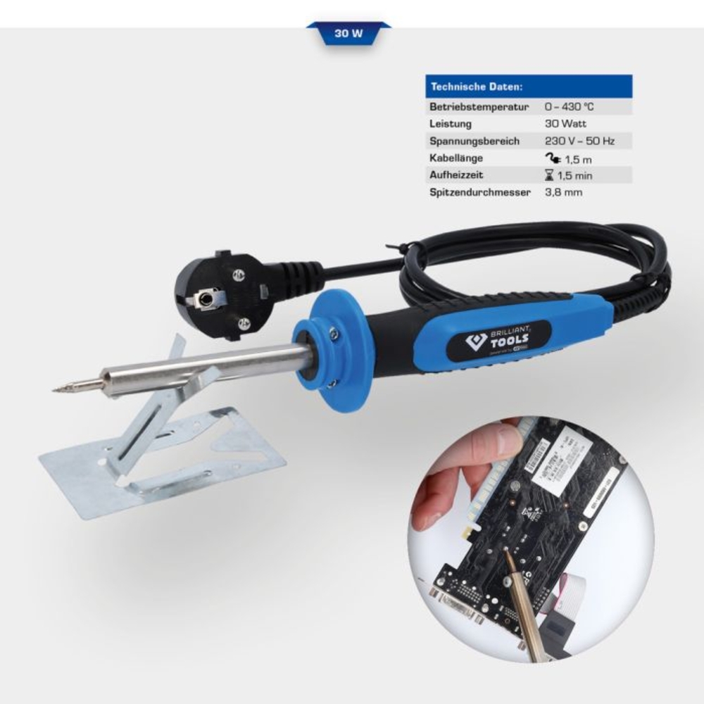 Fer à souder 30W BRILLIANT TOOLS - KS TOOLS - BT124030