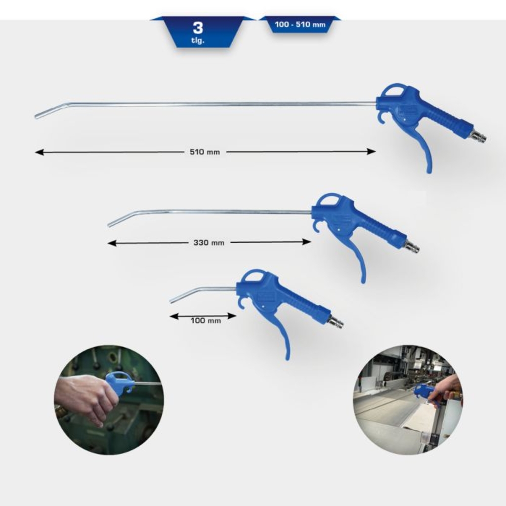 Jeu de soufflettes 3pcs 95-510mm BRILLIANT TOOLS - KS TOOLS - BT160500