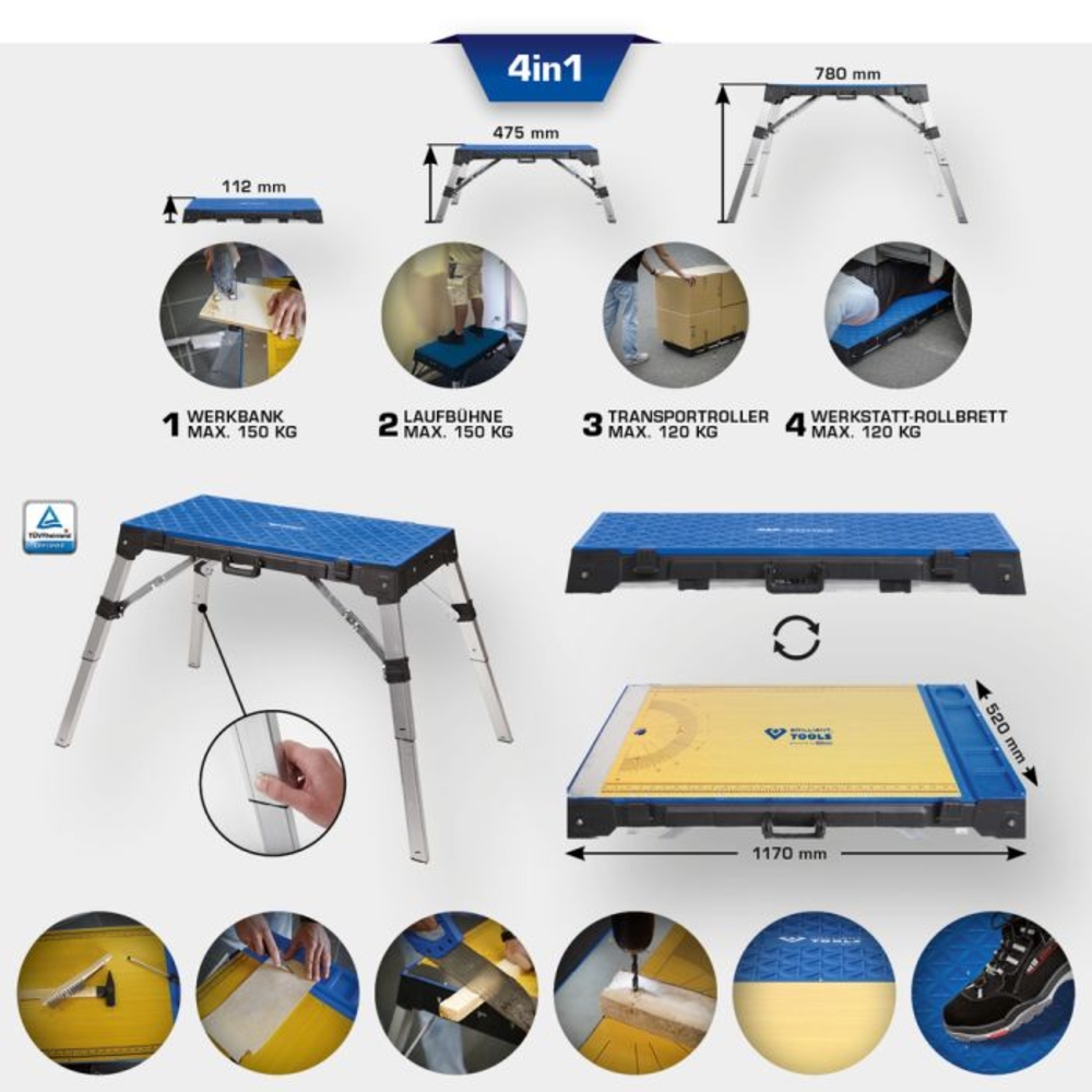 Etabli universel 4 en 1 BRILLIANT TOOLS - KS TOOLS - BT180000