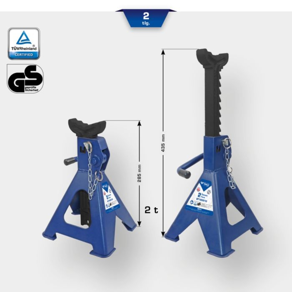 Chandelles à crémaillère 2t BRILLIANT TOOLS - KS TOOLS - BT180010