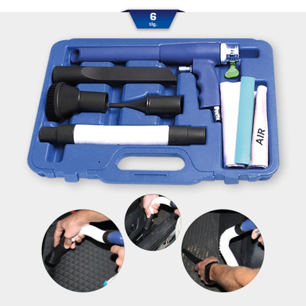 Aspirateur souffleur pneumatique 6 pcs BRILLIANT TOOLS - KS TOOLS - BT511130