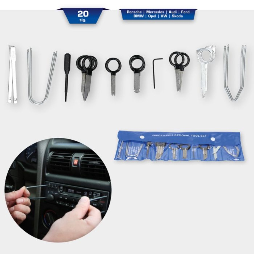 Jeu d’outils de démontage pour radio 20 pcs BRILLIANT TOOLS - KS TOOLS - BT511200