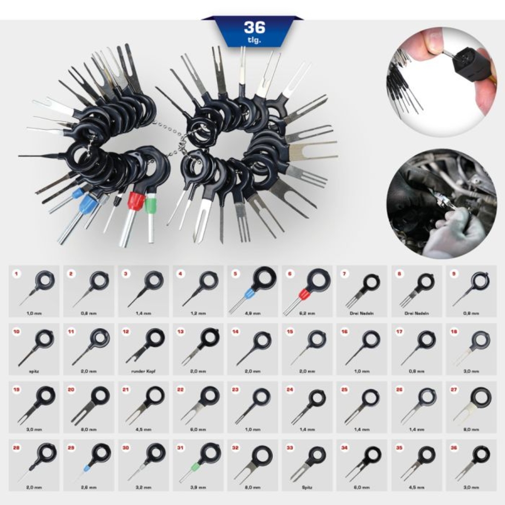 Jeu d'extracteurs de cosses 36 pcs BRILLIANT TOOLS - KS TOOLS - BT511230
