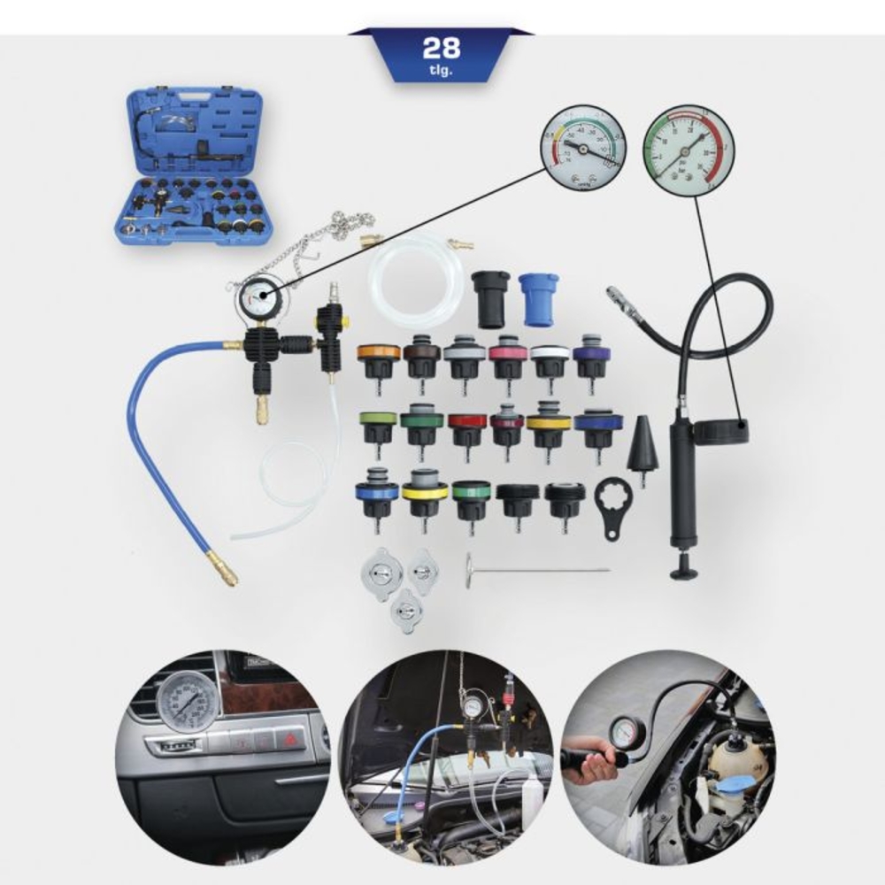 Kit universel de diagnostic de système de refroidissement 28 pcs BRILLIANT TOOLS - KS TOOLS - BT521150