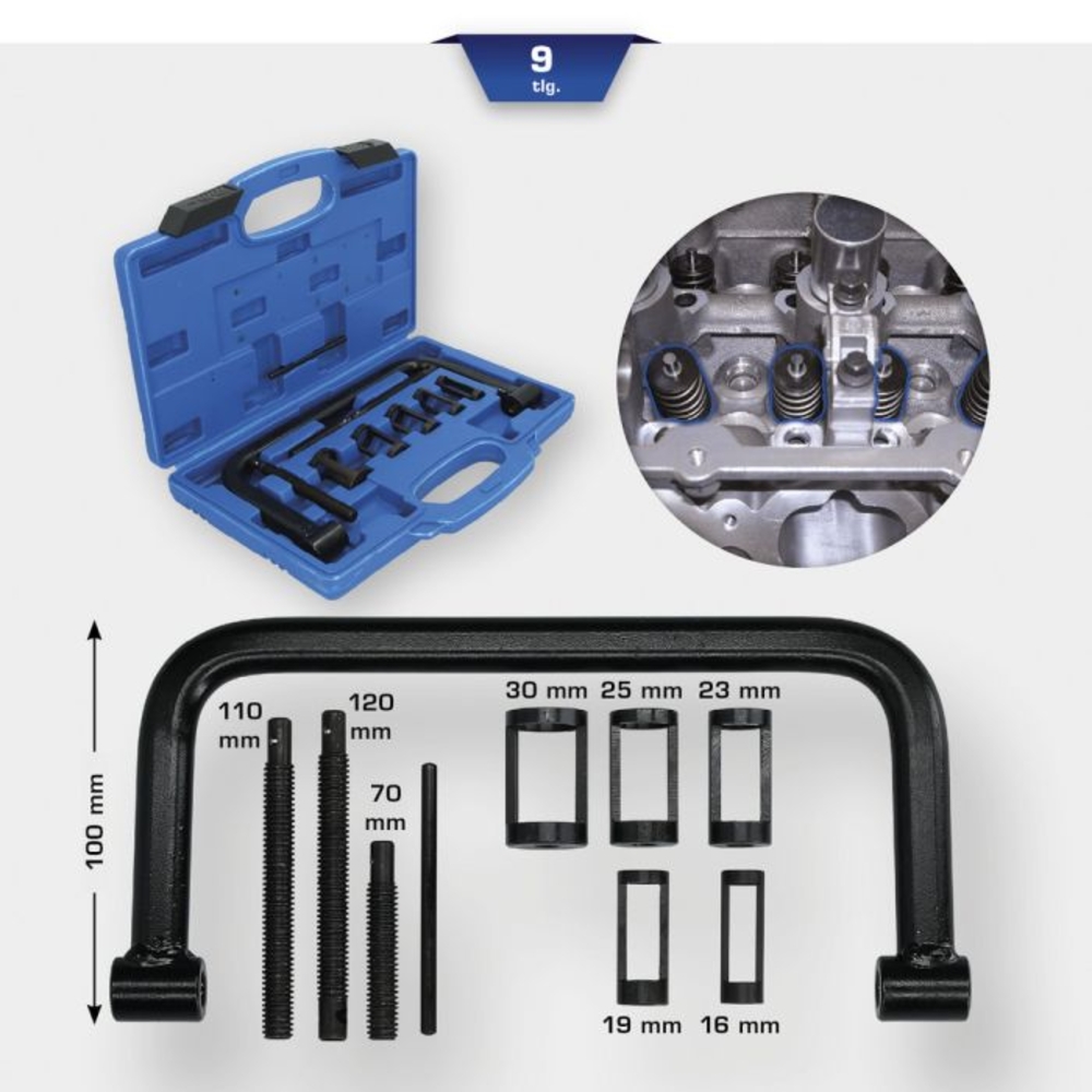 Kit d'outils de montage de ressort de soupape 9 pcs BRILLIANT TOOLS - KS TOOLS - BT541050