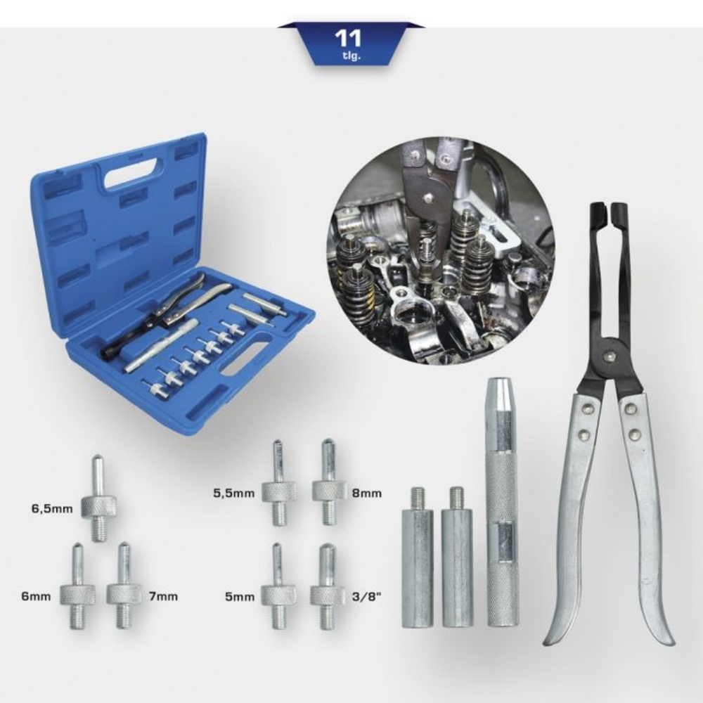 Coffret d'outils pour changement des joints de soupape 11 pcs BRILLIANT TOOLS - KS TOOLS - BT541100