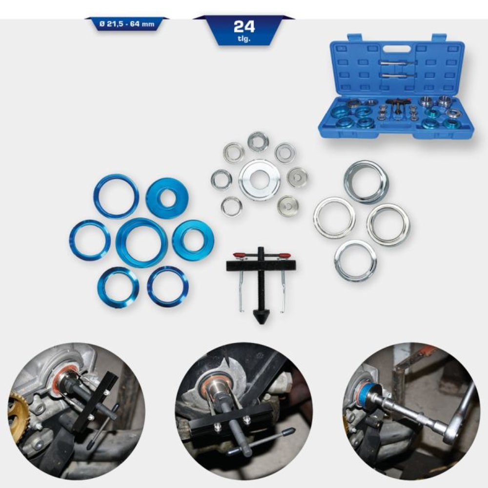 Jeu de bagues de montage et démaontage de joints spI 24 pcs BRILLIANT TOOLS - KS TOOLS - BT542030