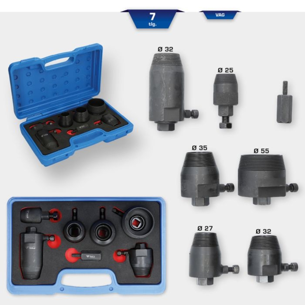 Coffret d'extracteurs de bagues d'étanchéité de vilebrequin/arbre à cames pour VAG 7 pcs BRILLIANT TOOLS - KS TOOLS - BT542070