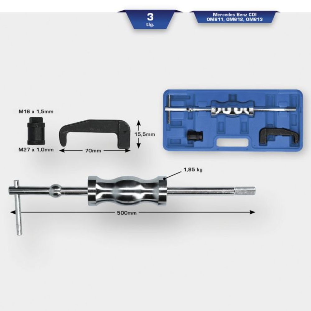 Jeu d’extracteurs d’injecteur 3 pcs BRILLIANT TOOLS - KS TOOLS - BT551100