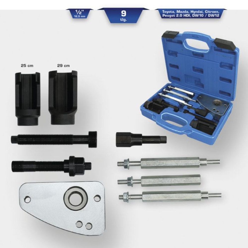 Jeu d’extracteurs d’injecteurs HDI 9 pcs BRILLIANT TOOLS - KS TOOLS - BT551180