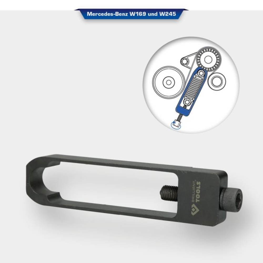 Prétensionneur de courroie nervurée pour Mercedes W169, W245 BRILLIANT TOOLS - KS TOOLS - BT571016