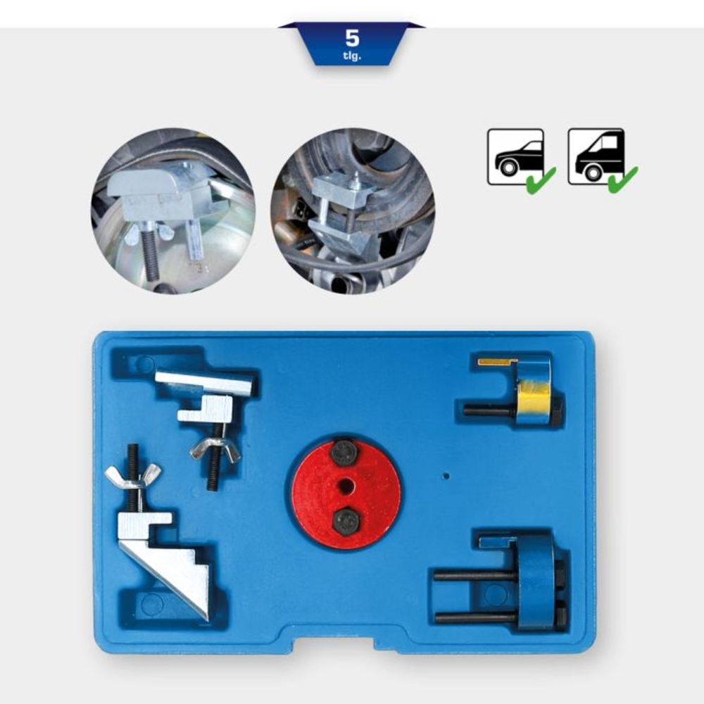Jeu d’outils de montage et démontage pour courroie trapézoïdale 5 pcs BRILLIANT TOOLS - KS TOOLS - BT571080