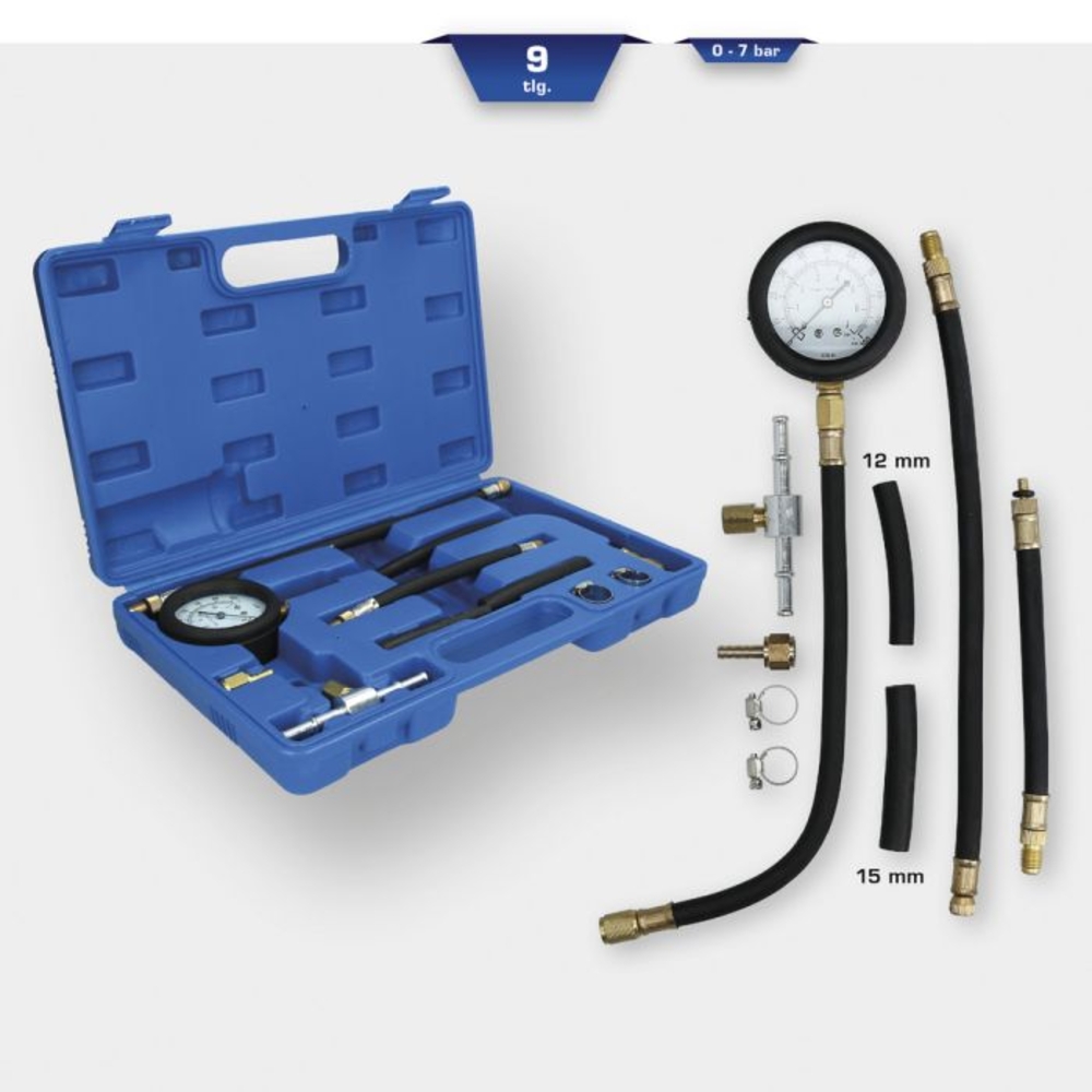 Coffret de test de pression pour pompe à injection 9 pcs BRILLIANT TOOLS - KS TOOLS - BT581250