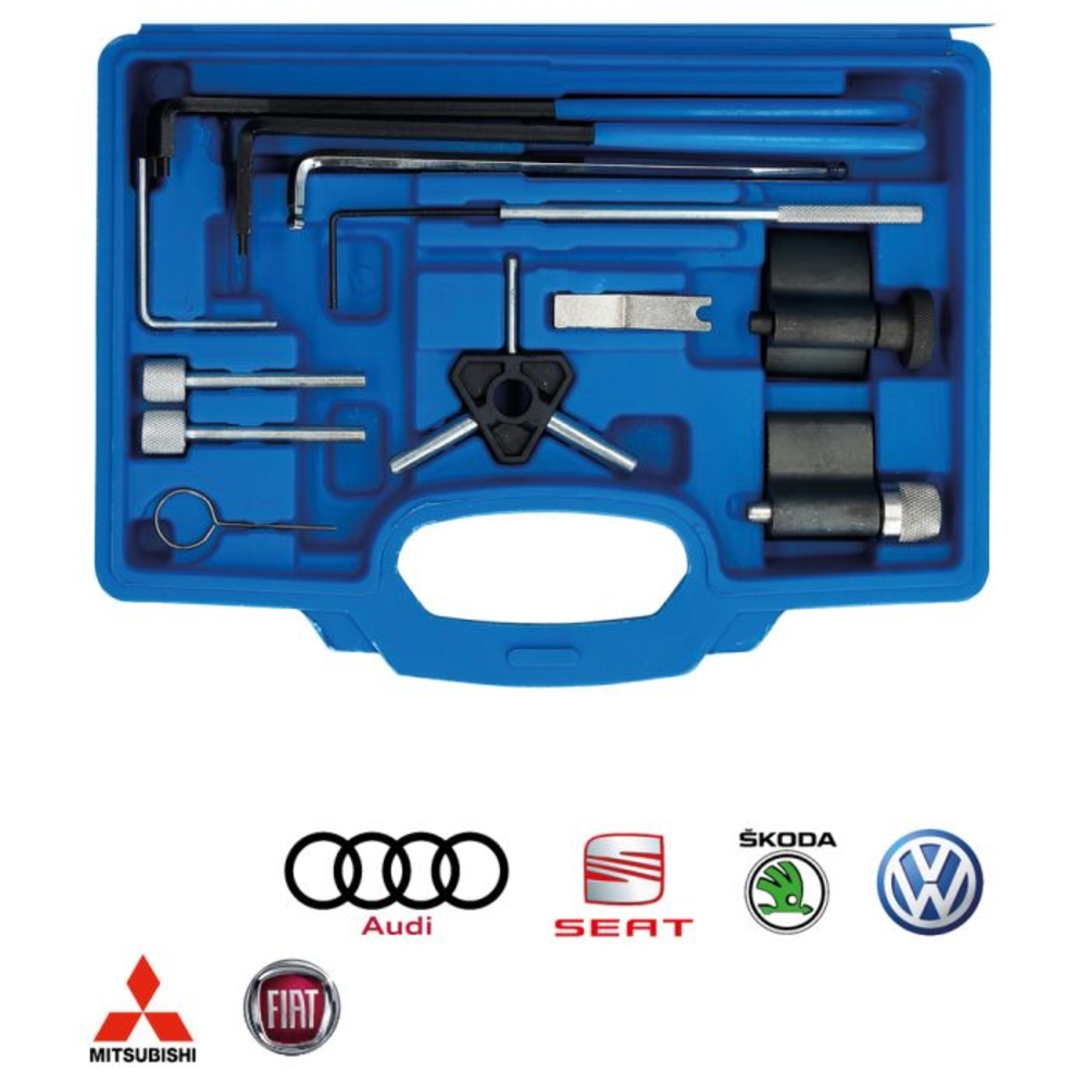 Jeu d’outils de calage pour VAG 1.2, 2.0 TDI 1.2, 1.6, 2.0 TDI Cr 12 pcs BRILLIANT TOOLS - KS TOOLS - BT597700