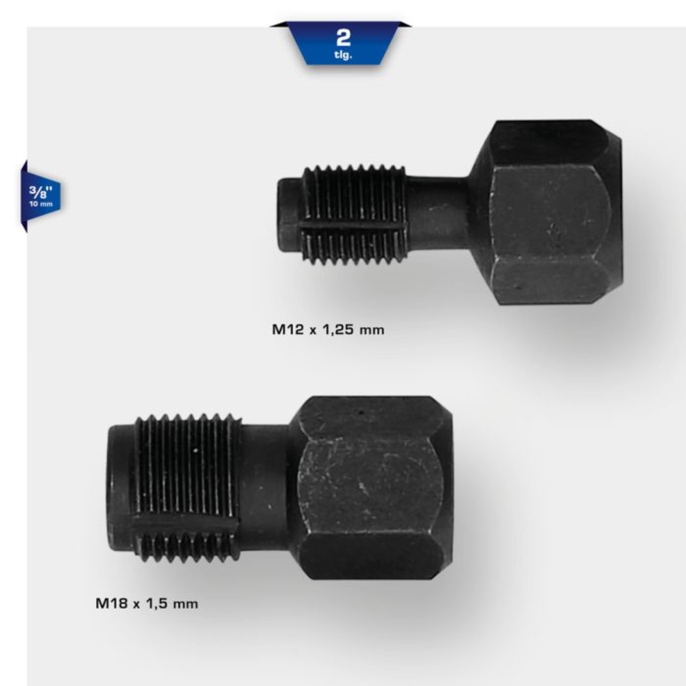 Outil de réparation pour filetages de sondes lambda M18 x 1.5mm M12 x 1.25mm 2 pcs BRILLIANT TOOLS - KS TOOLS - BT601040