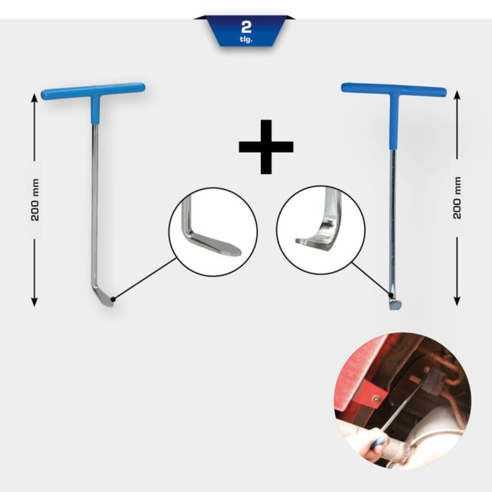 Jeu de crochets pour silent-blocs d’échappement 2 pcs BRILLIANT TOOLS - KS TOOLS - BT601050