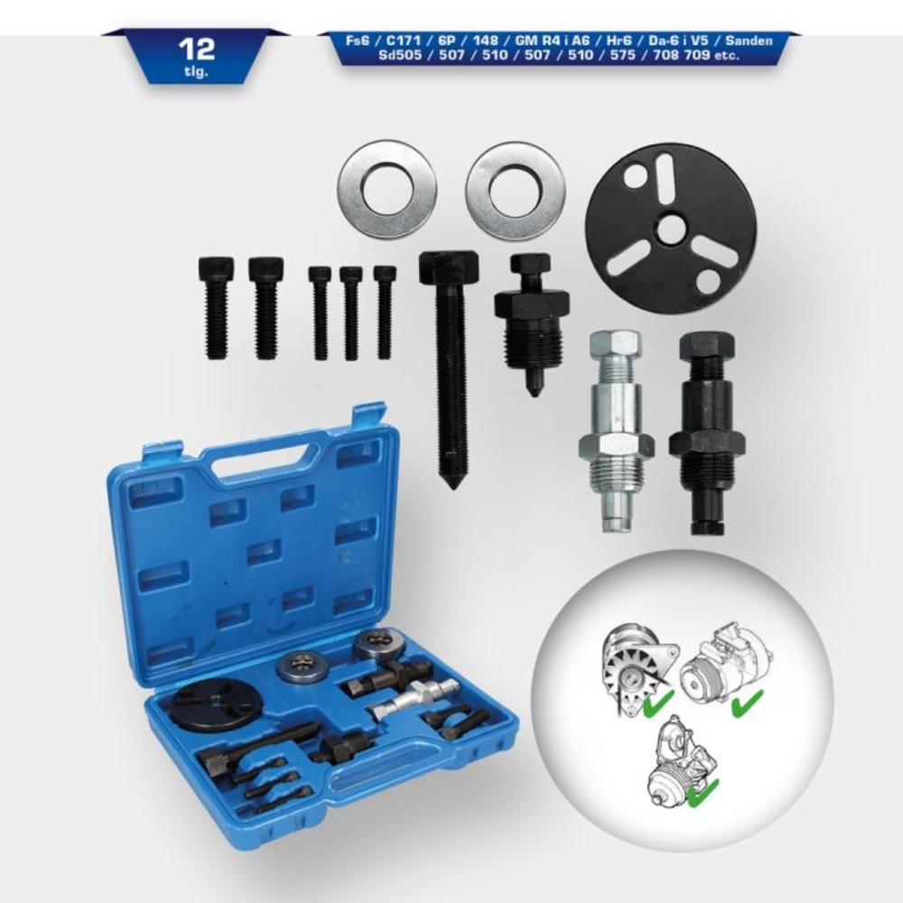 Kit d’extraction de poulie 12 pcs BRILLIANT TOOLS - KS TOOLS - BT611000
