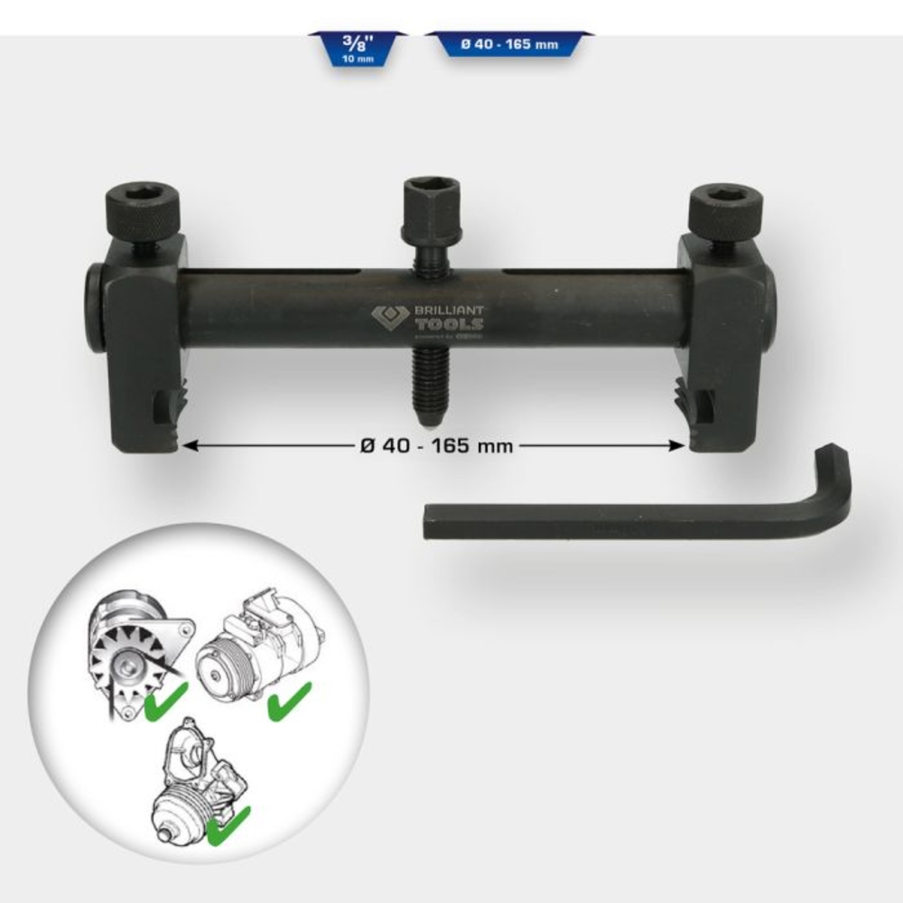 Extracteur de poulie universel à 2 griffes BRILLIANT TOOLS - KS TOOLS - BT616000