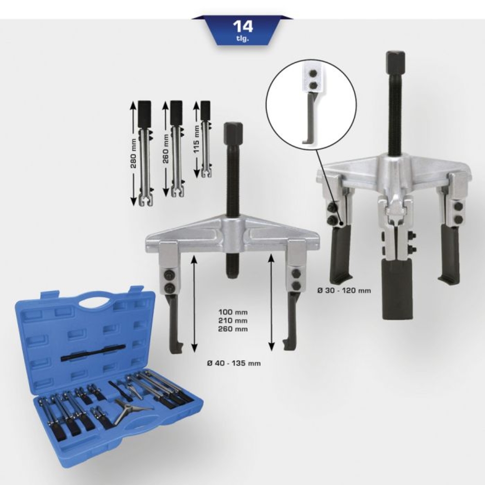 Coffret d'extrateur universel 14 pcs BRILLIANT TOOLS - KS TOOLS - BT631000