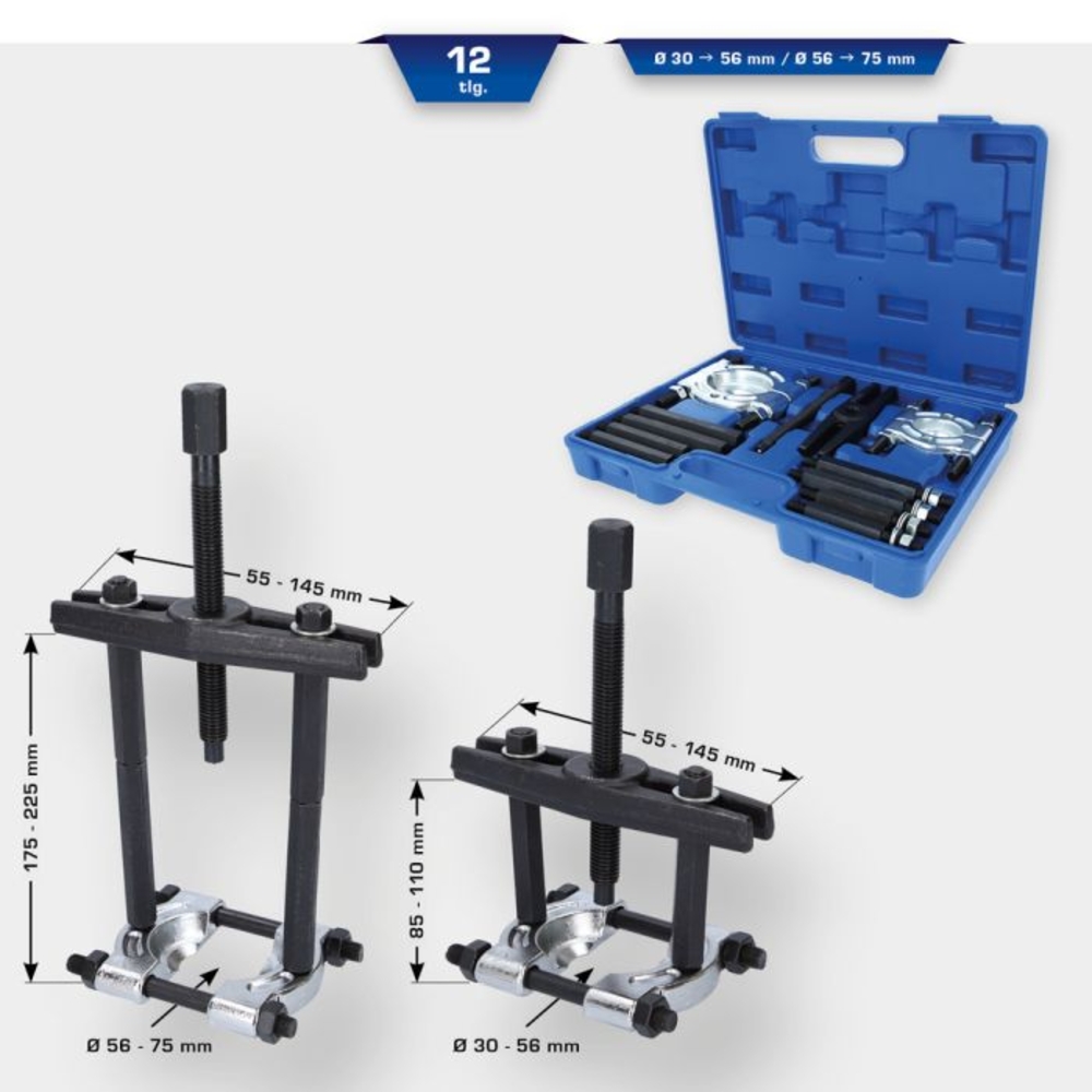 Kit d’extracteur de roulement avec décolleur 12 pcs BRILLIANT TOOLS - KS TOOLS - BT631100