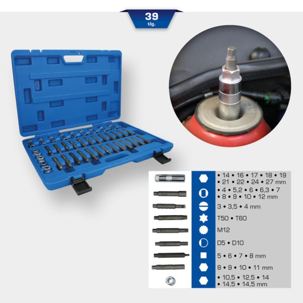 Coffret d’outils pour amortisseur 39 pcs BRILLIANT TOOLS - KS TOOLS - BT651050
