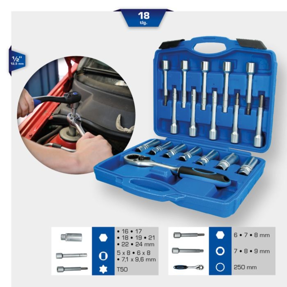 Jeu d’outils pour amortisseurs 18 pcs BRILLIANT TOOLS - KS TOOLS - BT651250