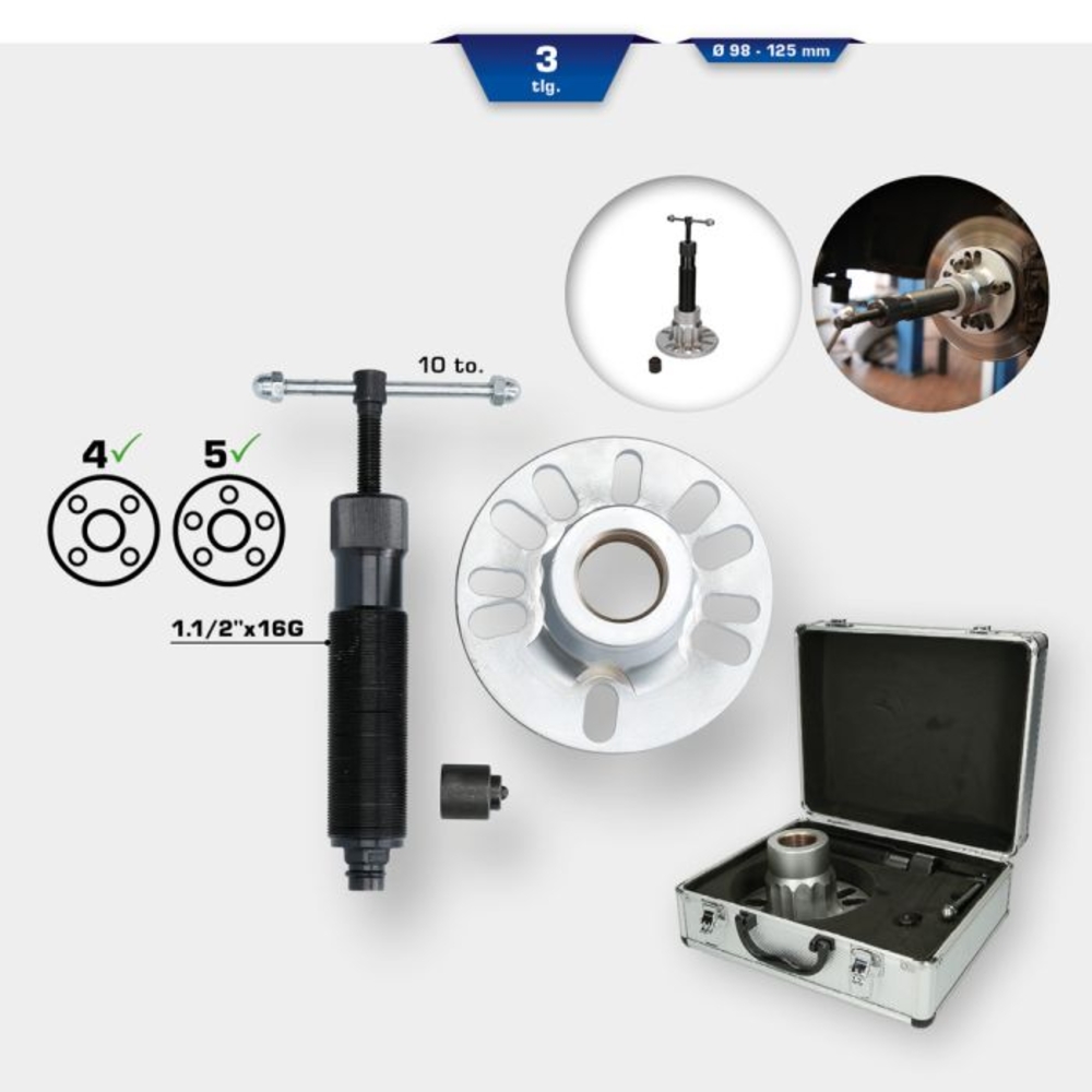 Extracteur hydraulique pour moyeux 98 mm - 125 mm BRILLIANT TOOLS - KS TOOLS - BT671250