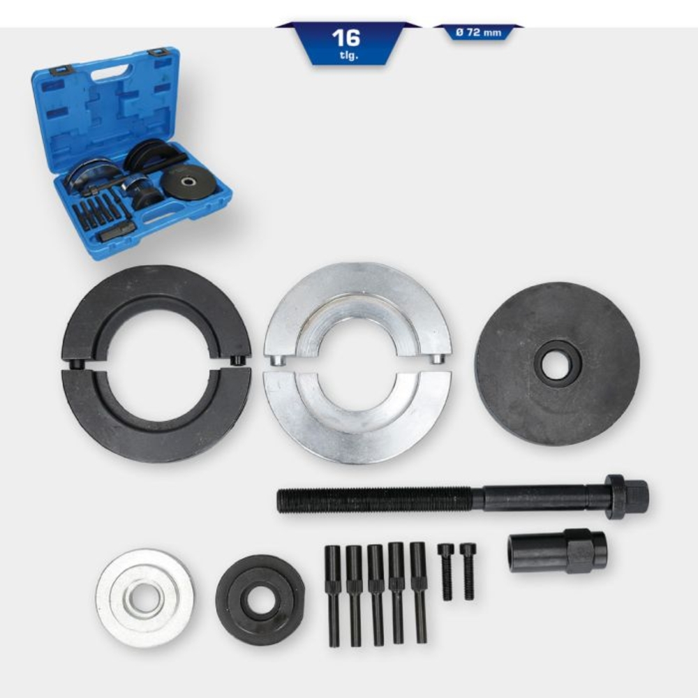 Jeu d’outils pour roulements de roues pour VAG coquille 72 mm 16 pcs BRILLIANT TOOLS - KS TOOLS - BT671450