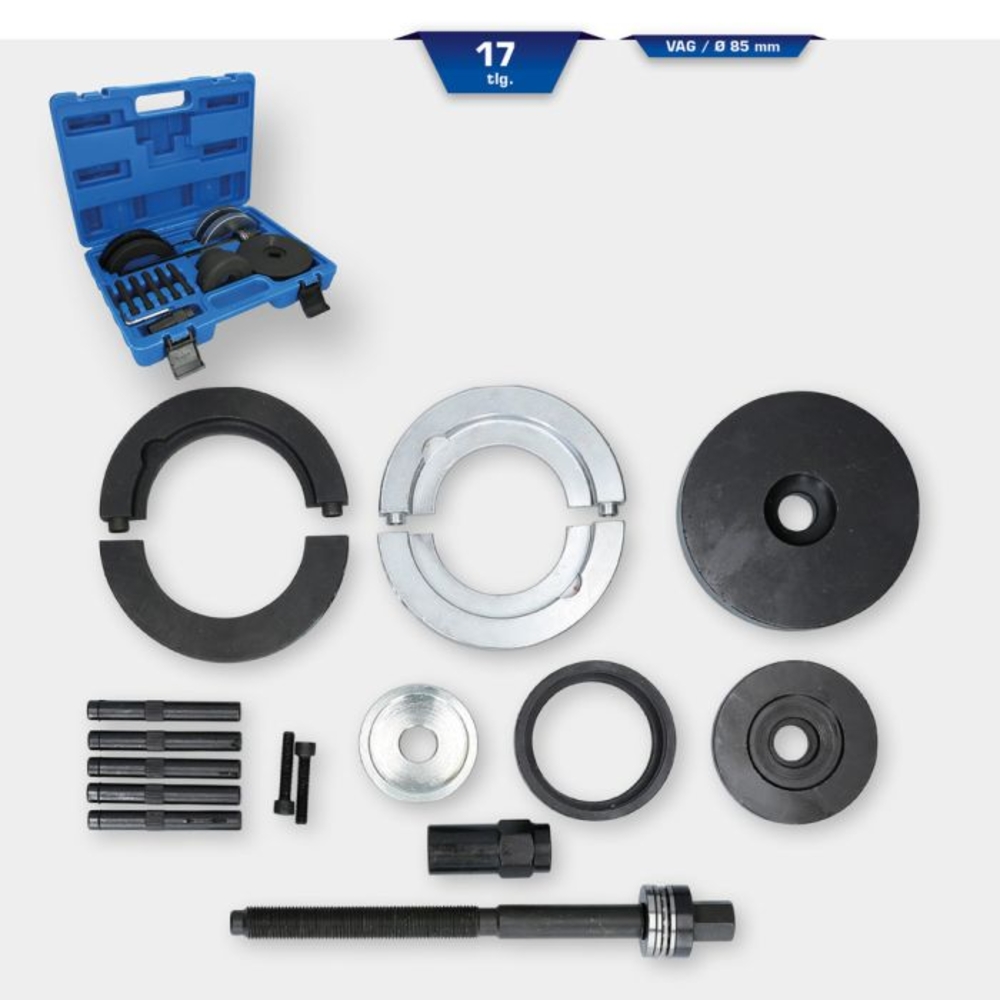 Jeu d’outils pour roulements de roues pour VAG coquille 85 mm 17 pcs BRILLIANT TOOLS - KS TOOLS - BT671600
