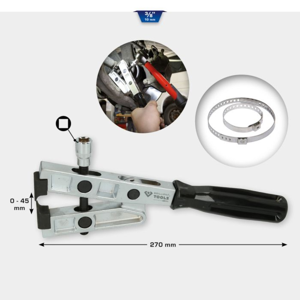 Pince de serrage pour colliers de soufflets de cardan utilisation avec couple de serrage BRILLIANT TOOLS - KS TOOLS - BT676002